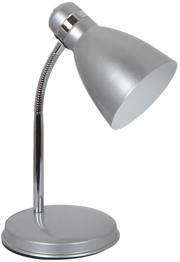 1950090-PL FLEXO METALICO SOBREMESA PLATA E14 25W