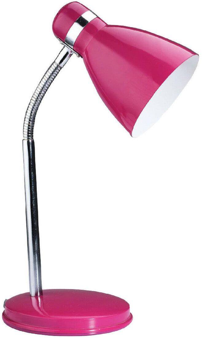 1950090-RO FLEXO METALICO SOBREMESA ROSA E14 25W