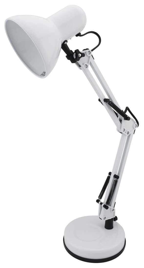 1900423 FLEXO SOBREMESA E27 BLANCO ARTICULADO