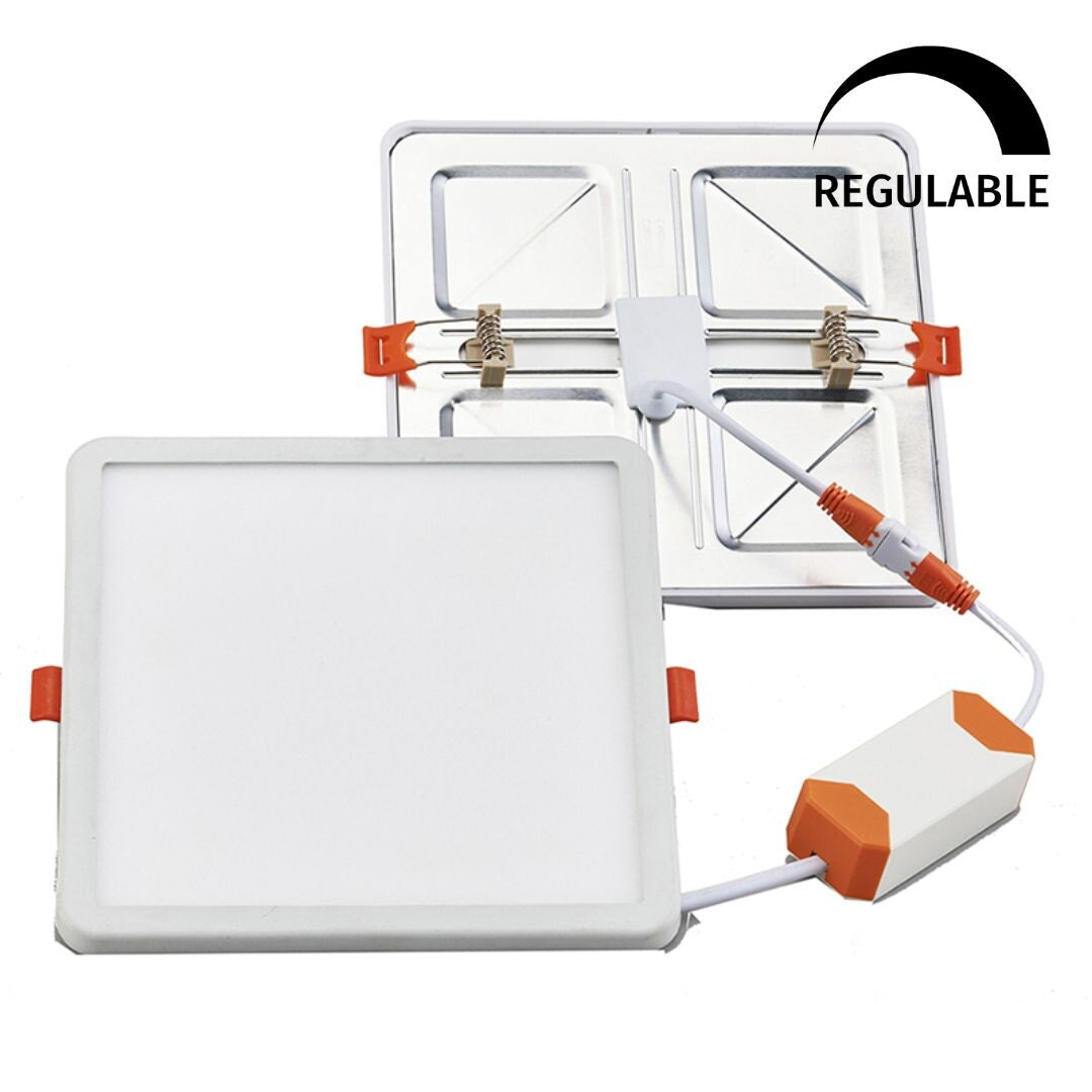 2801563 DOWNLIGHT LED CUADRADO REG AJUSTABLE 20W 4000K BLANCO F-BRIGHT | Suministros Figmar