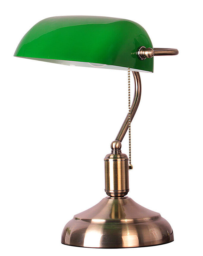 159471006 GREEN LAWYER DESK LAMP 1xE27 FABRILAMP