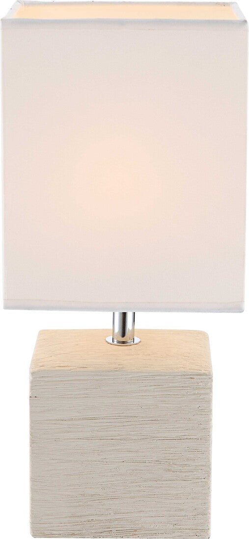 Lámpara Sobremesa Cerámica Beige E14 40W Geri Globo Lighting