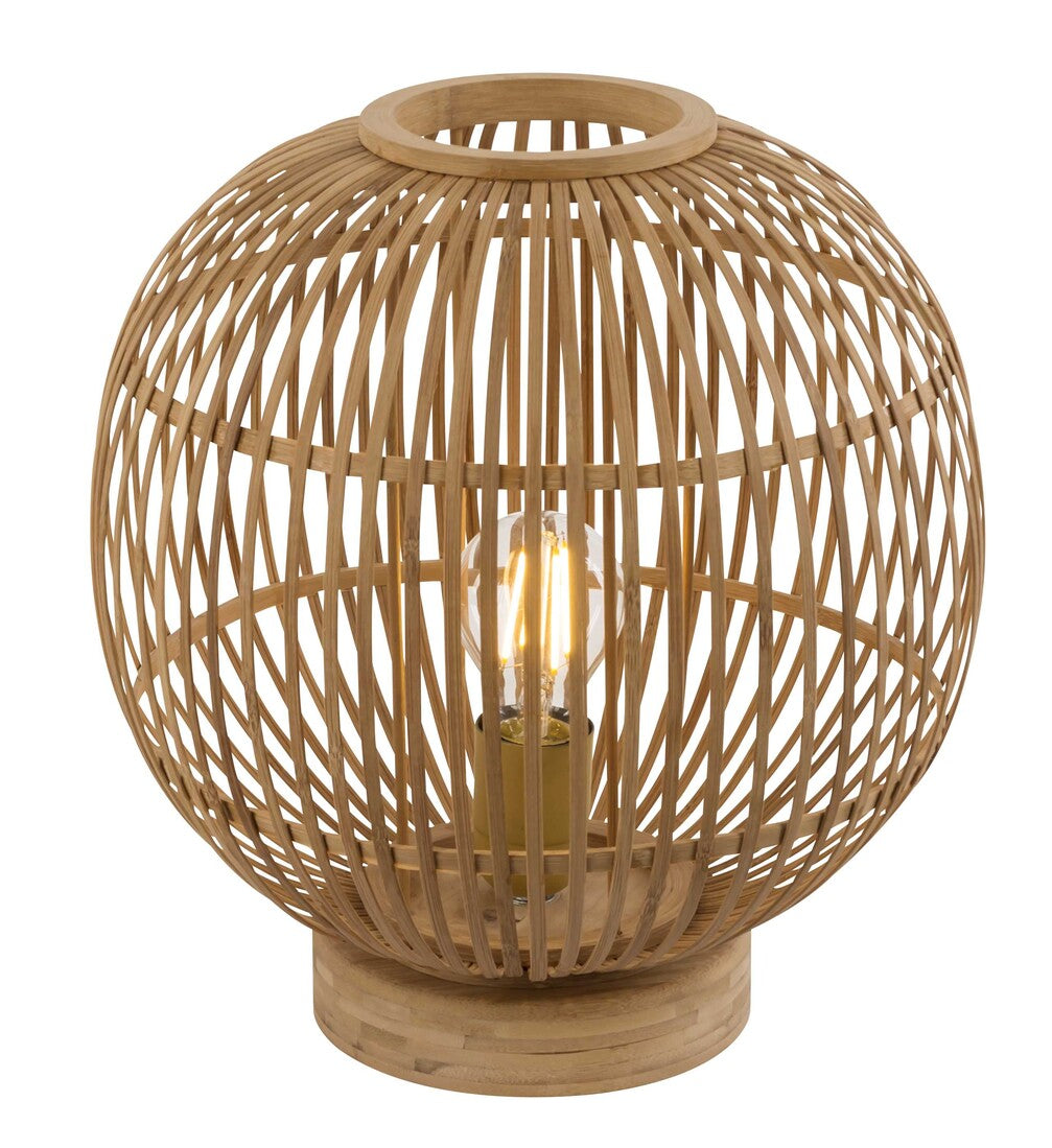 Lámpara Sobremesa Bambú Natural E27 60W Hildegard Globo Lighting