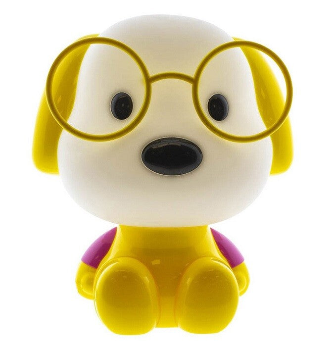 05-004-14-130 LUZ NOCHE INFANTIL PERRO AMARILLA 1xE14 CRISTAL RECORD