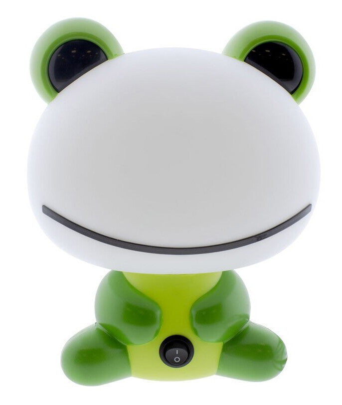 05-005-14-160 LUZ NOCHE INFANTIL RANA VERDE 1xE14 CRISTAL RECORD | Suministros Figmar
