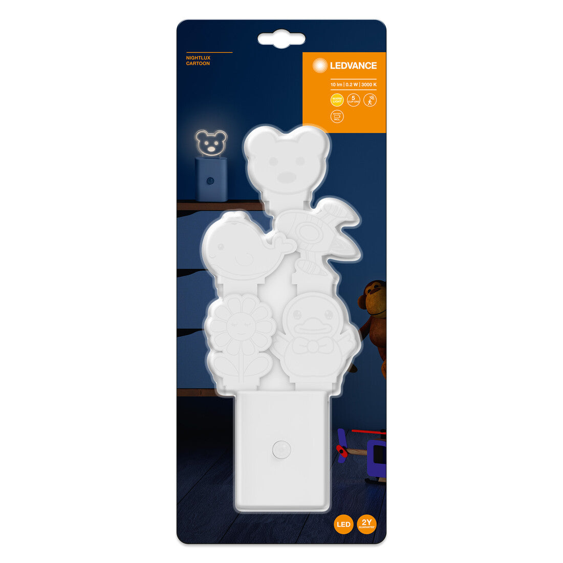 575592 LUZ DE NOCHE INFANTIL SENSOR 0,2W 3000K NIGHTLUX CARTOON LEDVANCE | Suministros Figmar