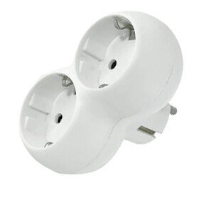 36.049/2 MULTICONECTOR REDONDEADO 2 TOMAS BLANCO