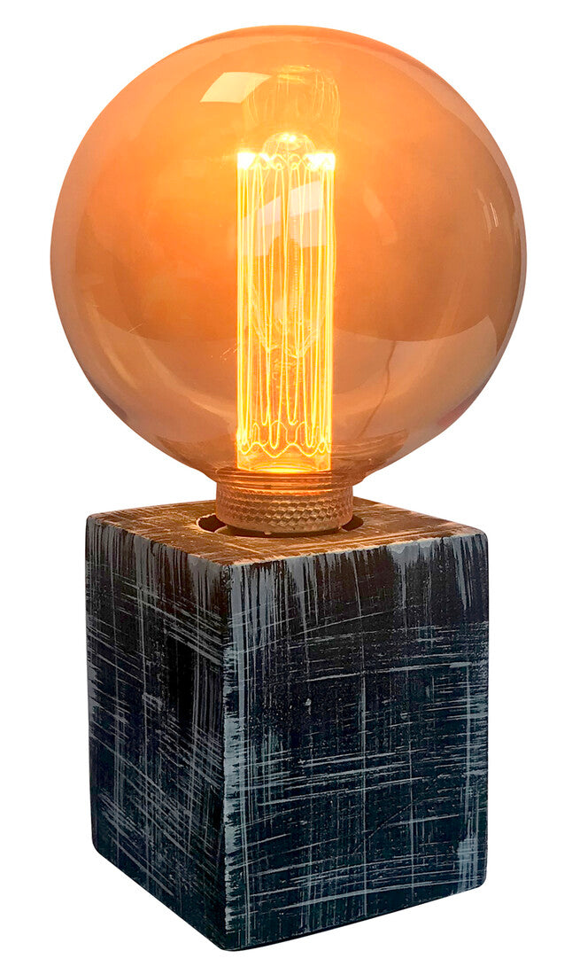 1900802 BASE SOBREMESA CEMENTO NEGRA E27 F-BRIGHT
