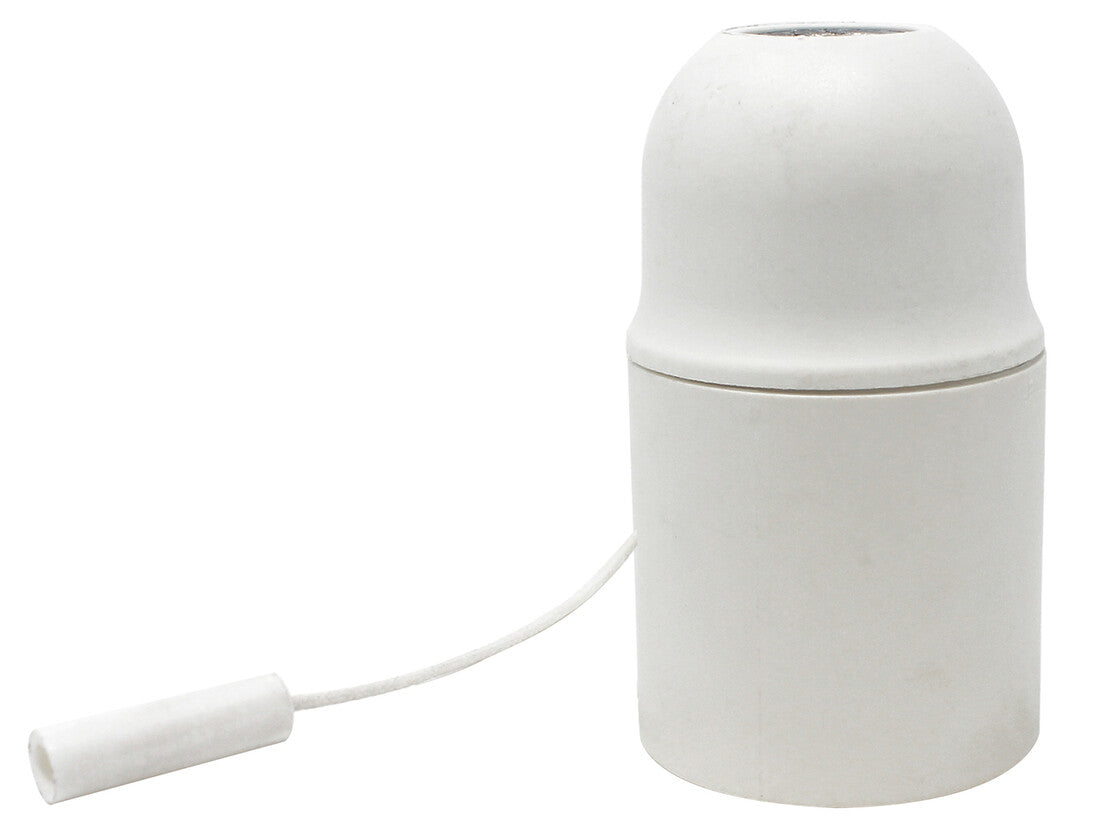 H038837 PORTALAMPARAS INTERRUPTOR LISO E27 BLANCO KOALA