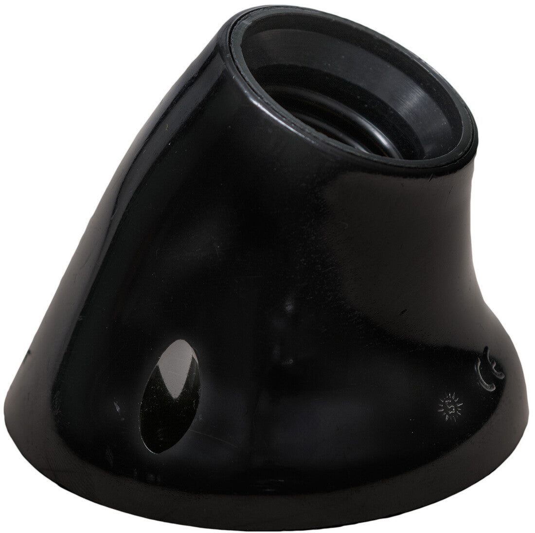 6510N PORTALAMPARAS CURVO NEGRO E27 SOLERA | Suministros Figmar