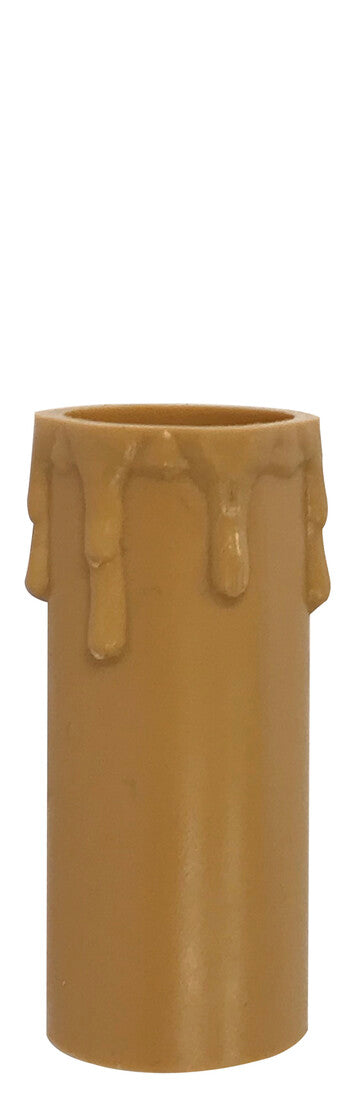 853-C BEIGE CANDLE COVER WITH DROPS 28x68mm SOLERA