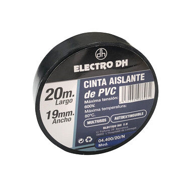 04.400/20/N CINTA AISLANTE 20x19 NEGRA ECONOMICA
