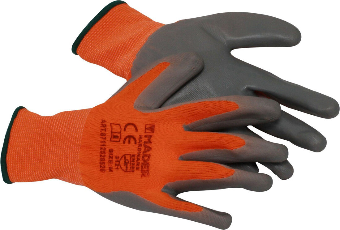 96425 GUANTES PROTECCION NITRILO NARANJA TALLA M