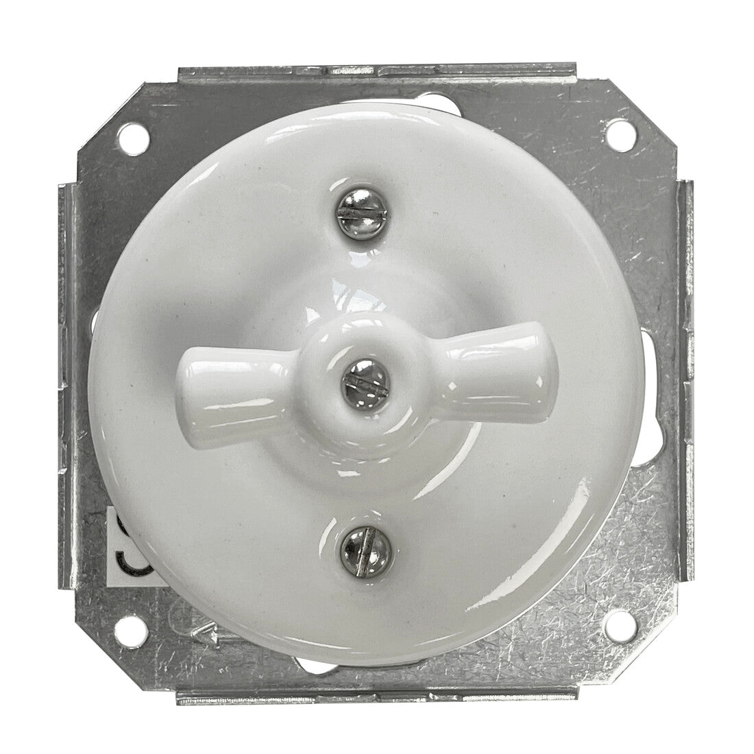 2902000 CONMUTADOR EMPOTRABLE LAZO PORCELANA BLANCA F-BRIGHT