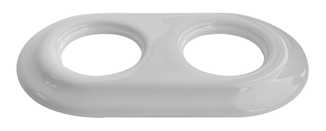 2902006 RECESSED FRAME 2 ELEMENTS WHITE PORCELAIN F-BRIGHT