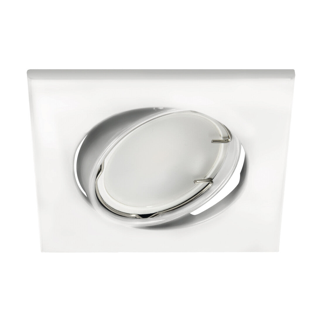 03980 ARO CUADRADO BASCULANTE EMPOTRABLE GU10 50W IP20 Ø88 BLANCO BONO STRÜHM | Suministros Figmar