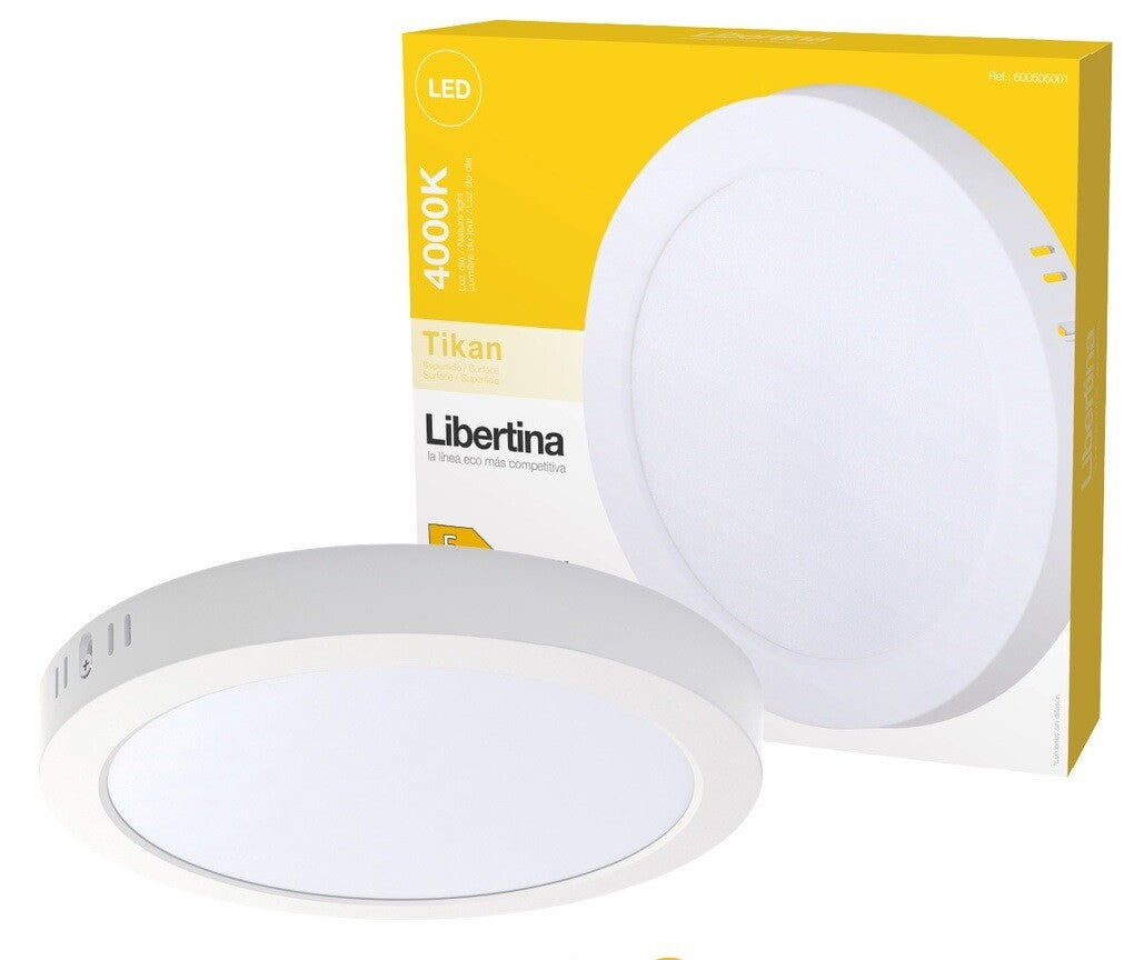 600505001 DOWNLIGHT SUPERFICIE LED REDONDO BLANCO 18W 4000K TIKAN LIBERTINA