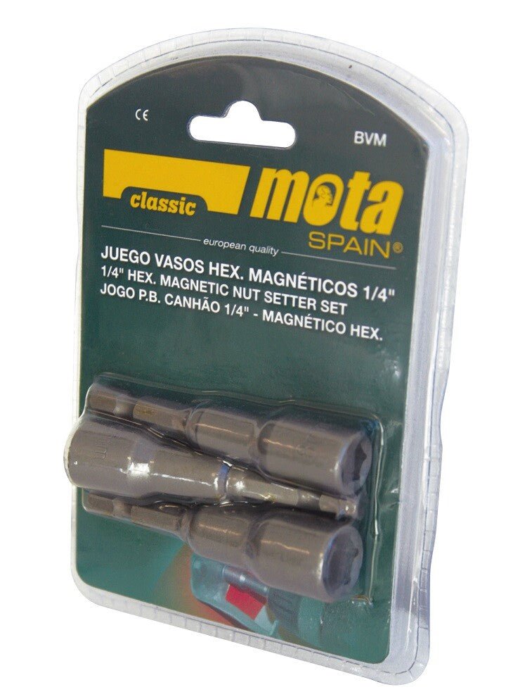 BVM JUEGO VASOS HEXAGONALES MAGNETICOS 8-10-11mm x 65mm MOTA