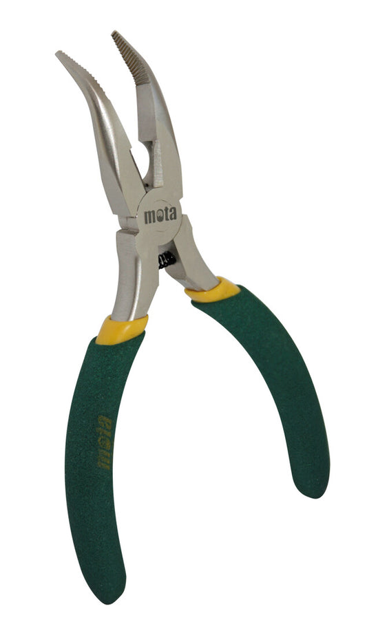 Q704 MINI ALICATES PUNTA SEMIREDONDA CURVA 130mm MOTA