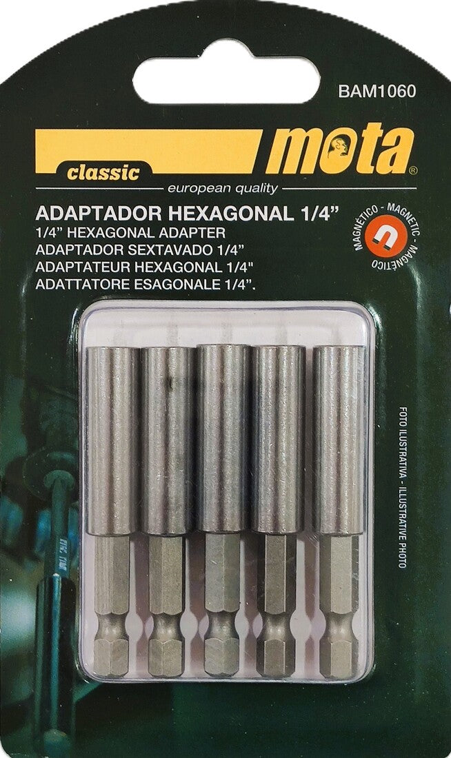 BAM1060 5u ADAPTADOR HEXAGONAL MAGNETICO HEMBRA 60mm MOTA