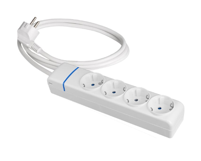 BASE MÚLTIPLE 4 TOMAS CON CABLE 1,5m SIN INTERRUPTOR ION SOLERA | Suministros Figmar