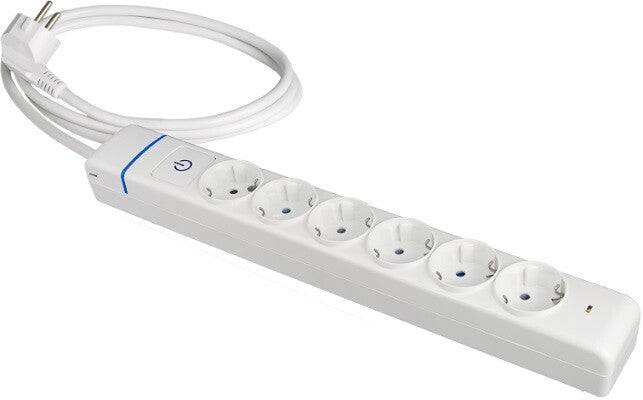 61ILS BASE MULTIPLE 6T C/CABLE C/INTER 1,5mts PROTECC SOBRETENSION ION SOLERA