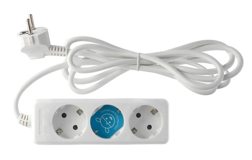 000001060 MEHRFACHSTECKDOSENLEISTE STANDARD SERIE 3-FACH MIT KABEL 3x1.5mm 5m WEISS GSC