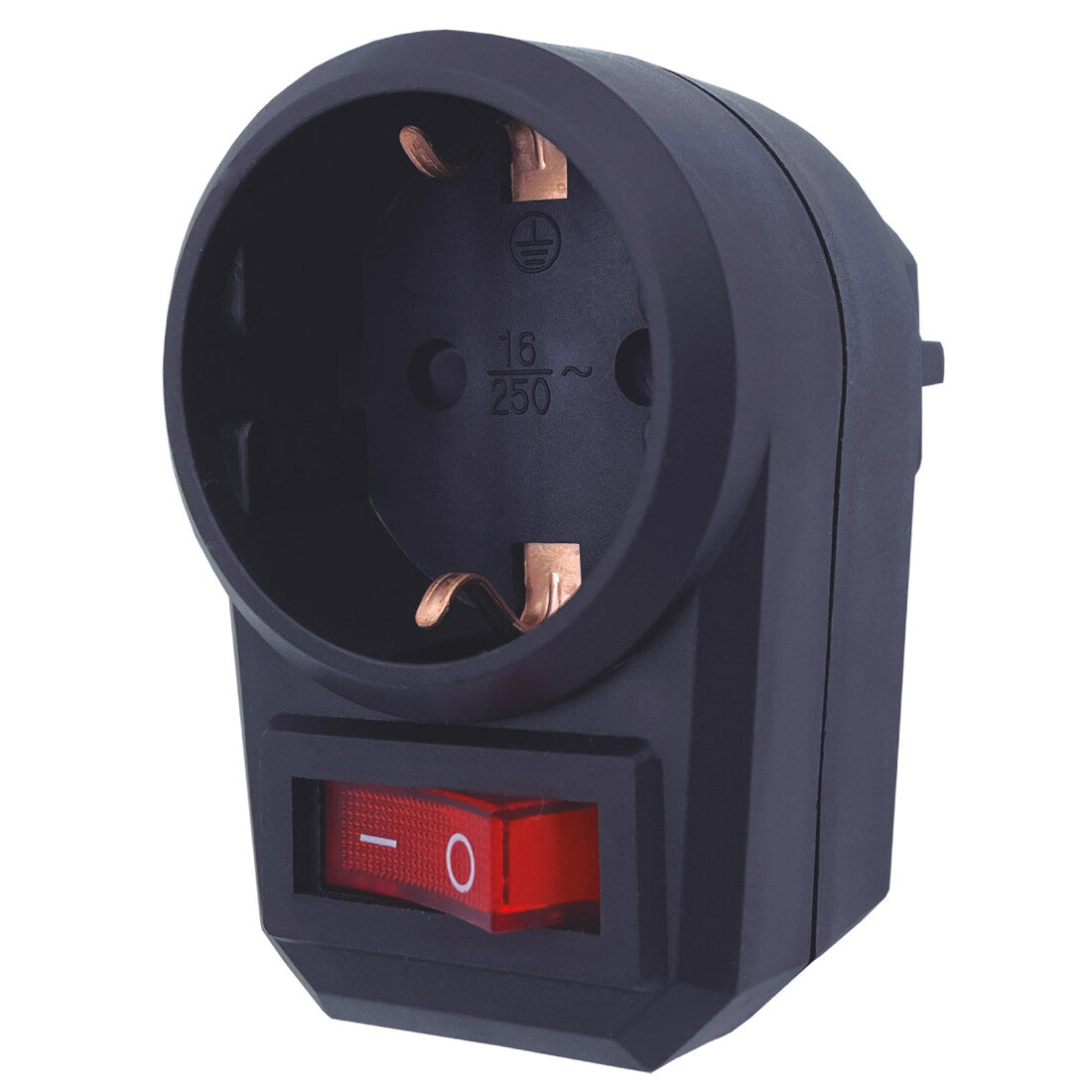 103000026 ADAPTADOR SIMPLE CON INTERRUPTOR NEGRO GSC | Suministros Figmar