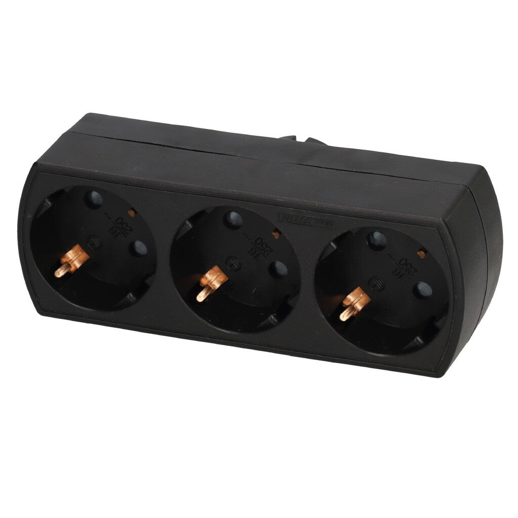 103000025 ADAPTADOR TRIPLE SALIDA NEGRO GSC