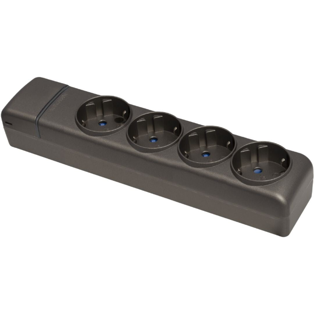 8004PNG MEHRFACHSTECKDOSE GRAPHIT 4-FACH OHNE KABEL OHNE SCHALTER ION SOLERA