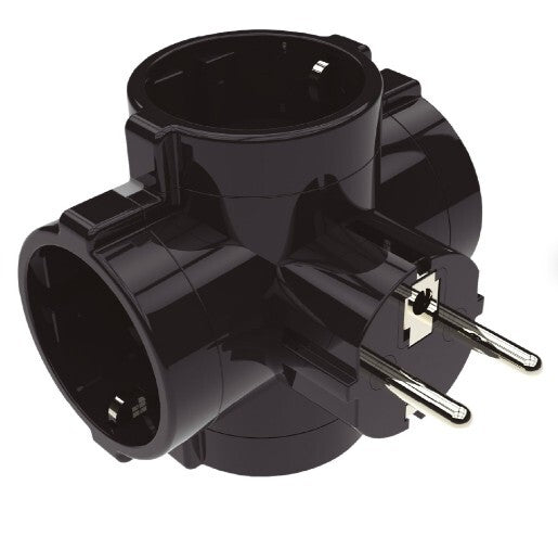 103000042 ADAPTADOR 4 SALIDAS NEGRO GSC