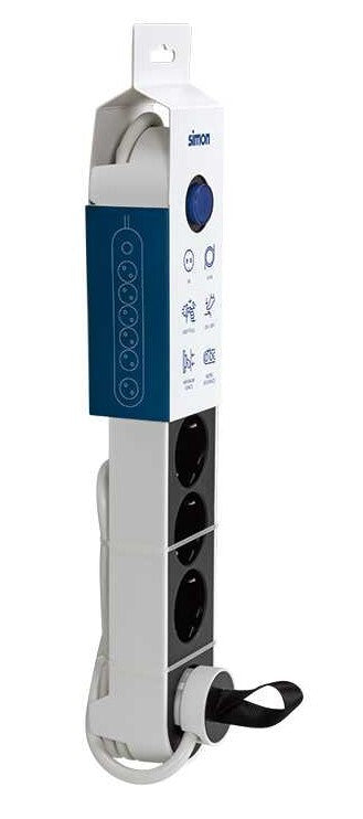 BM712601 BASE 6T C/CABLE 1,4m C/INTER DE PIE + CLAVIJA CON ASA SIMON