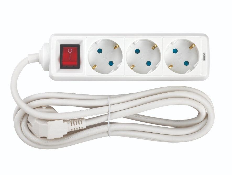 BM712303 BASE 3T C/CABLE 3m C/INTER BLANCA SIMON