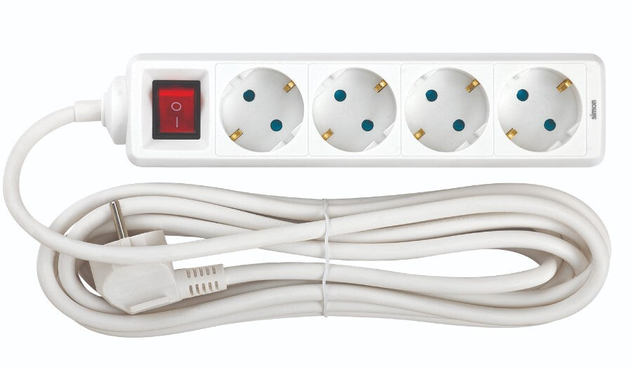 BM712403 BASE 4T C/CABLE 5m C/INTER BLANCA SIMON