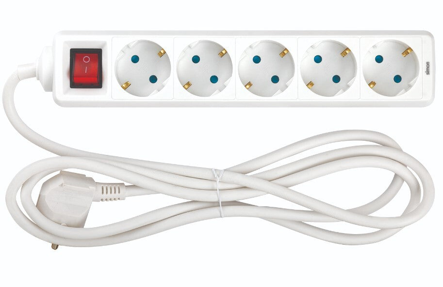 BM712501 BASE 5T C/CABLE 2m C/INTER BLANCA SIMON