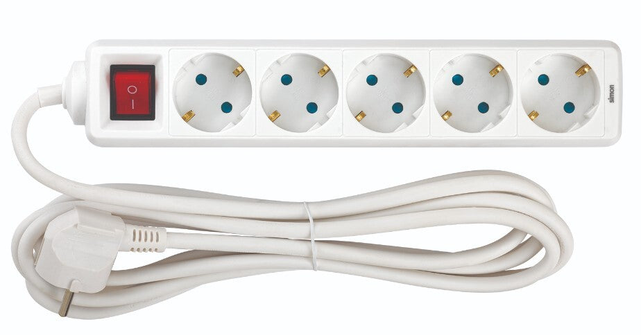 BM712503 BASE 5T C/CABLE 3m C/INTER BLANCA SIMON