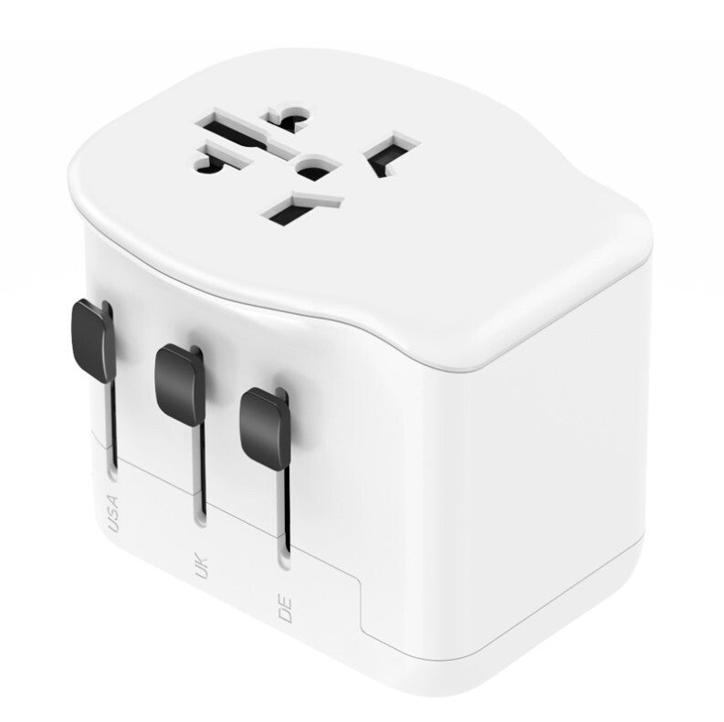 CL410101 ADAPTADOR UNIVERSAL DE VIAJE CON 3 CARGADORES USB (A+C) 20W SIMON