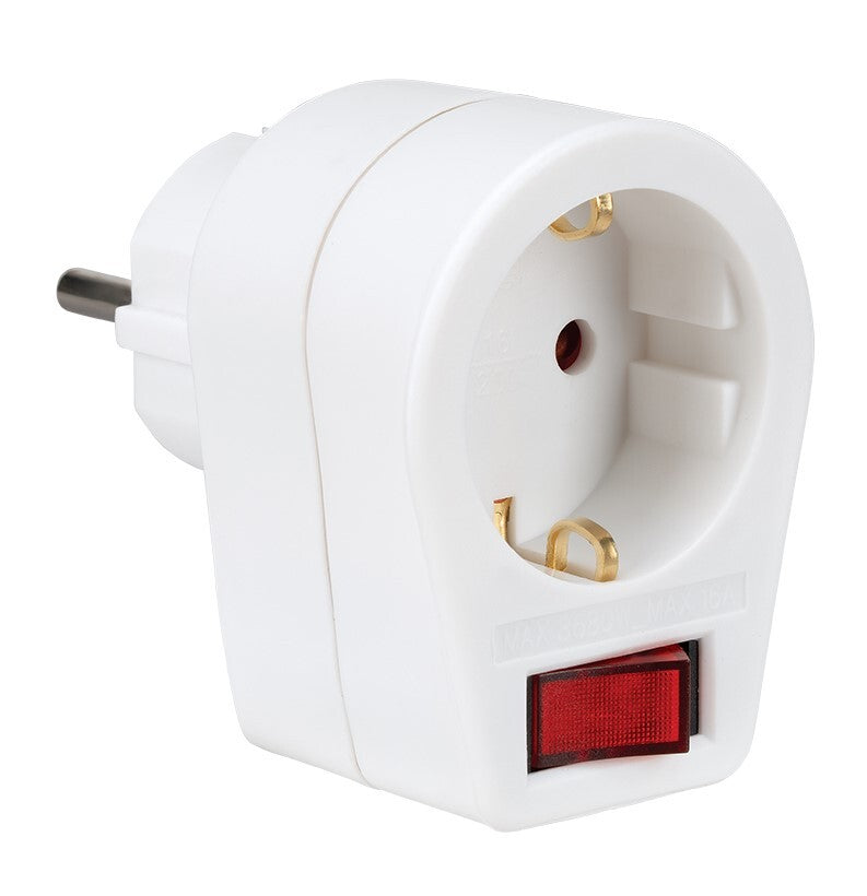 CL518701 ADAPTADOR SIMPLE CON INTERRUPTOR BLANCO 16A 250V SIMON | Suministros Figmar