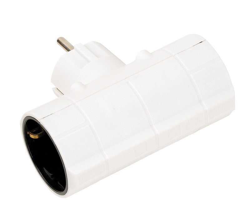 CL118802 ADAPTADOR BIPOLAR DOBLE SCHUKO TT BLANCO 16A 250V SIMON