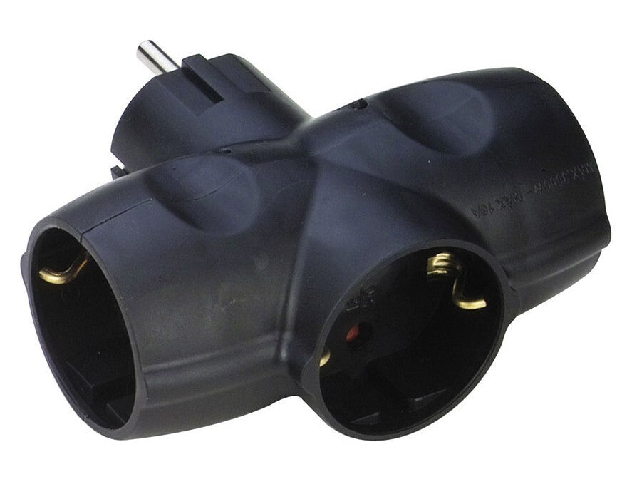 CL118314 ADAPTADOR BIPOLAR TRIPLE SCHUKO TT NEGRO 16A 250V SIMON | Suministros Figmar