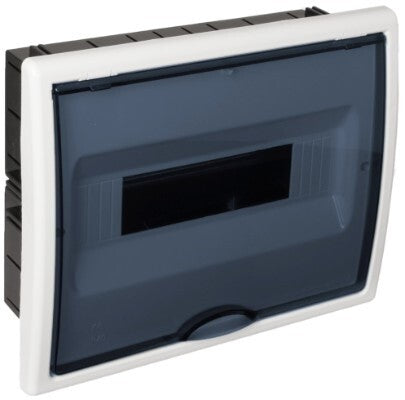 8688PF CAJA EMPOTRABLE 12 ELEMENTOS MARCO BLANCO Y PUERTA FUME 277x220x72mm. ARELOS SOLERA