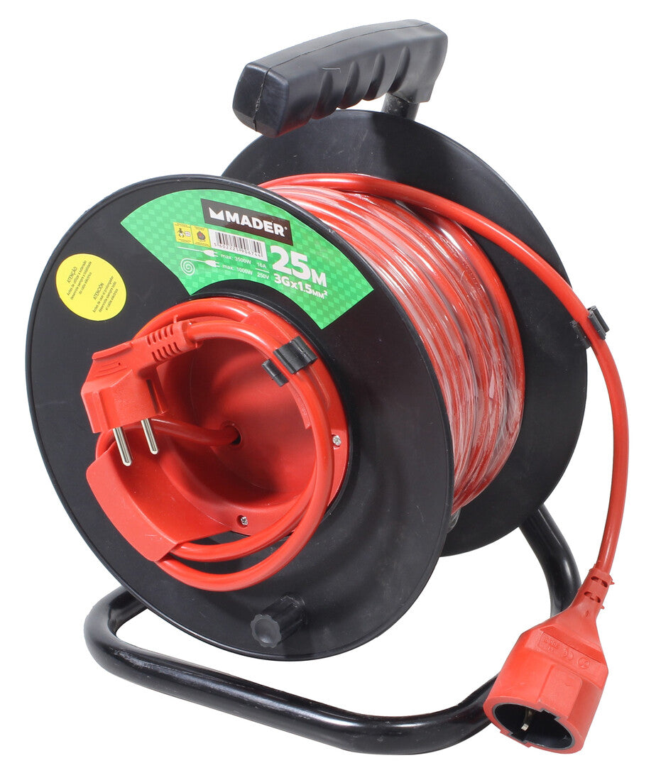 90674 25m EXTENSIBLE ENROLLACABLES EXTERIOR IP20 3x1,5mm MADER