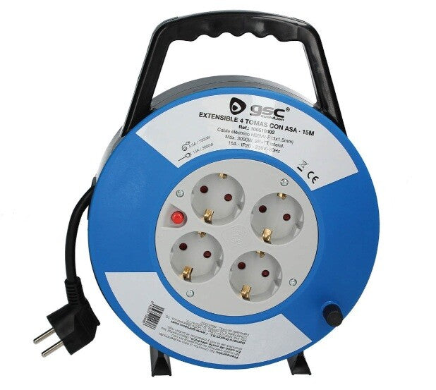 100510002 15m EXTENSIBLE ENROLLACABLES 4T 3x1,5mm. IP20 GSC