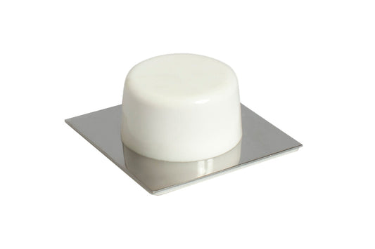 T1001B BL 2ud TOPE REDONDO BLANCO ACERO INOX ADHES