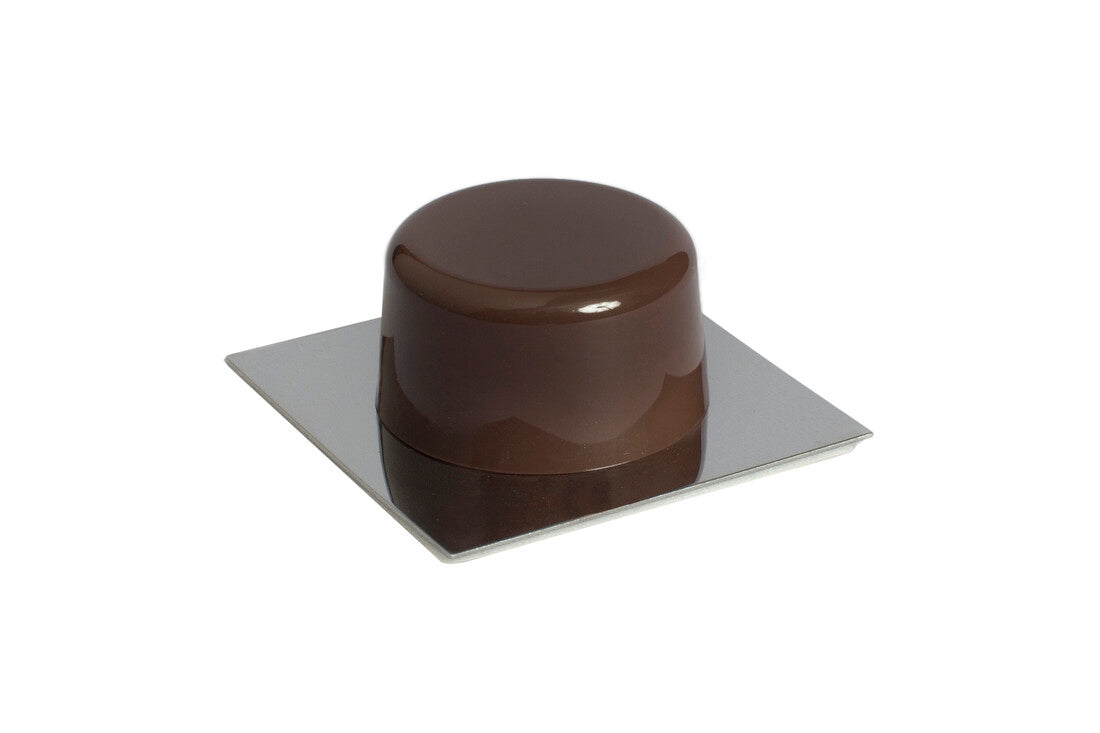T1001M BL 2ud TOPE REDONDO MARRON ACERO INOX ADHES