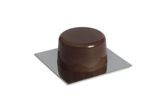 T1001M BL 2ud TOPE REDONDO MARRON ACERO INOX ADHES