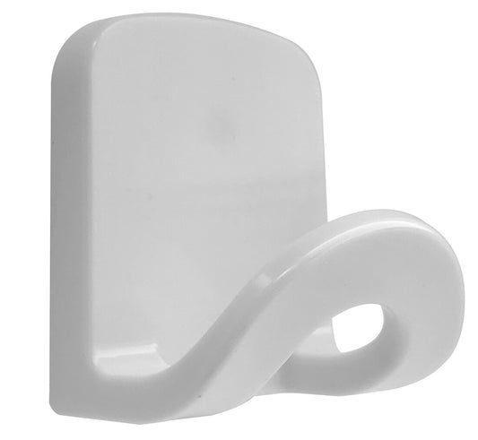 P4005B BL 1u PERCHA ADHESIVA GRANDE PLASTICA BLANCA