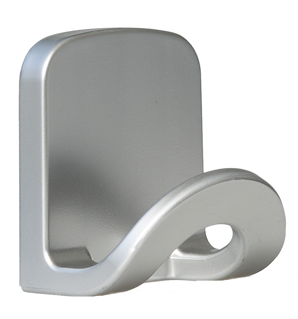 P4005C BL 1u PERCHA ADHESIVA GRANDE PLASTICA GRIS MATE KÖPPELS