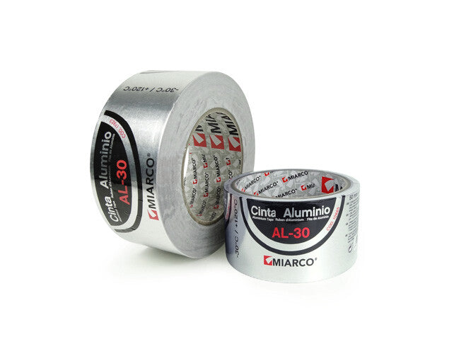 10665 CINTA ALUMINIO AL-30 AC PLATA 50mm x 10m MIARCO