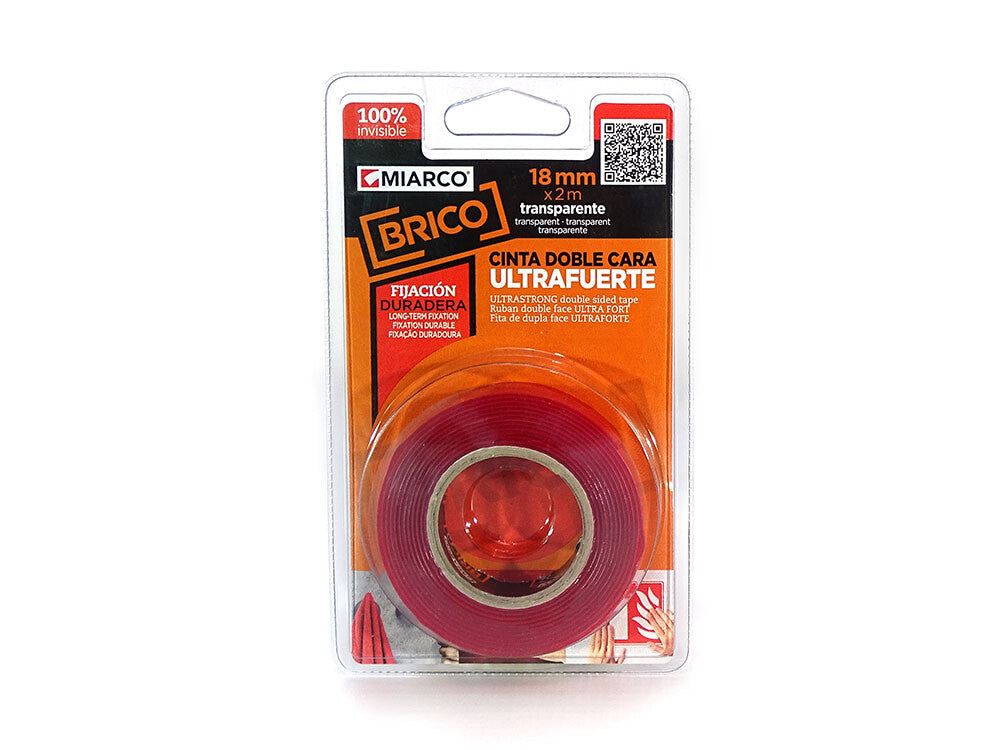 11045 ULTRA STRONG TRANSPARENT DOUBLE SIDED TAPE 2x18mm MIARCO